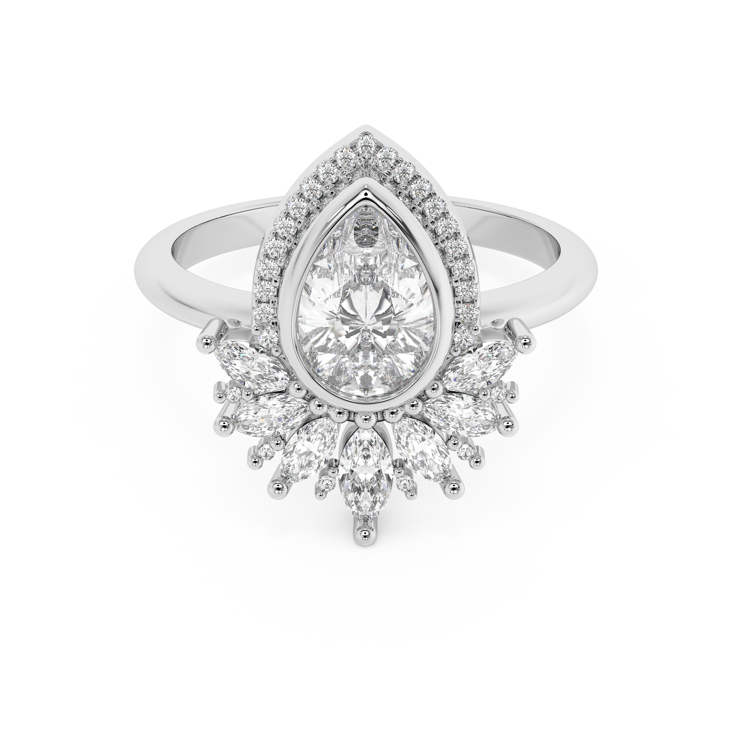 Emerald Solitaire Lab Grown Diamond Engagement Ring