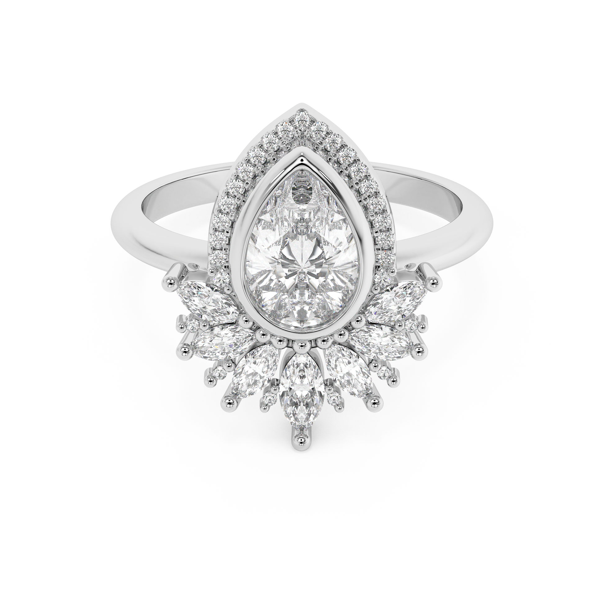 Emerald Solitaire Lab Grown Diamond Engagement Ring
