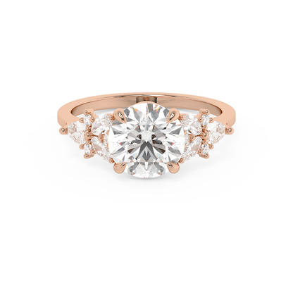 Emerald Solitaire Lab Grown Diamond Engagement Ring