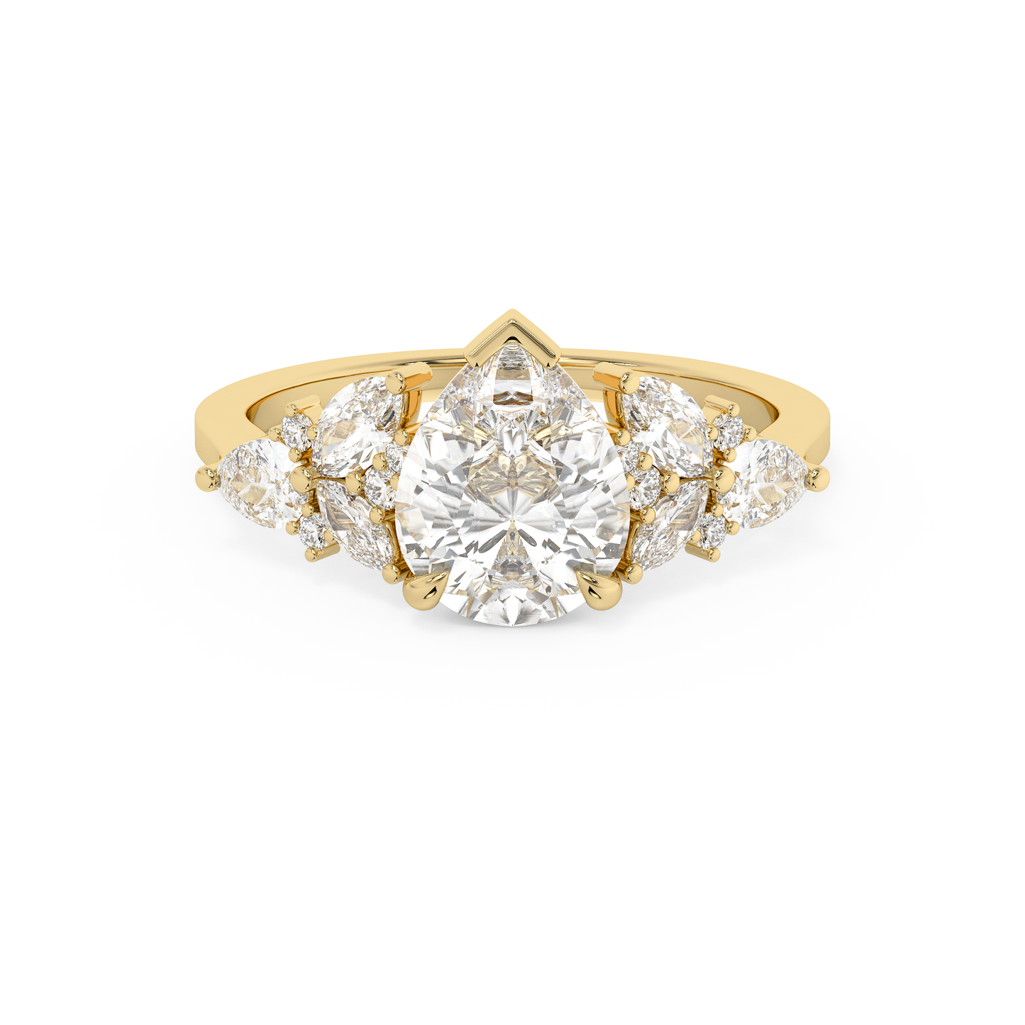 Emerald Solitaire Lab Grown Diamond Engagement Ring