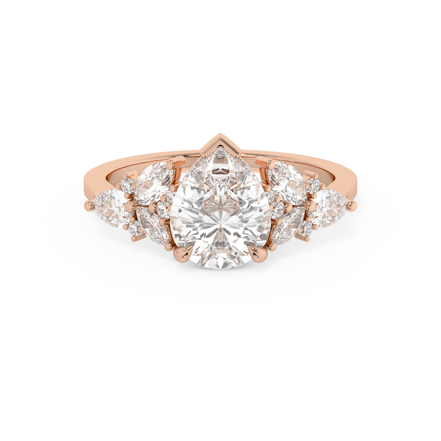 Emerald Solitaire Lab Grown Diamond Engagement Ring