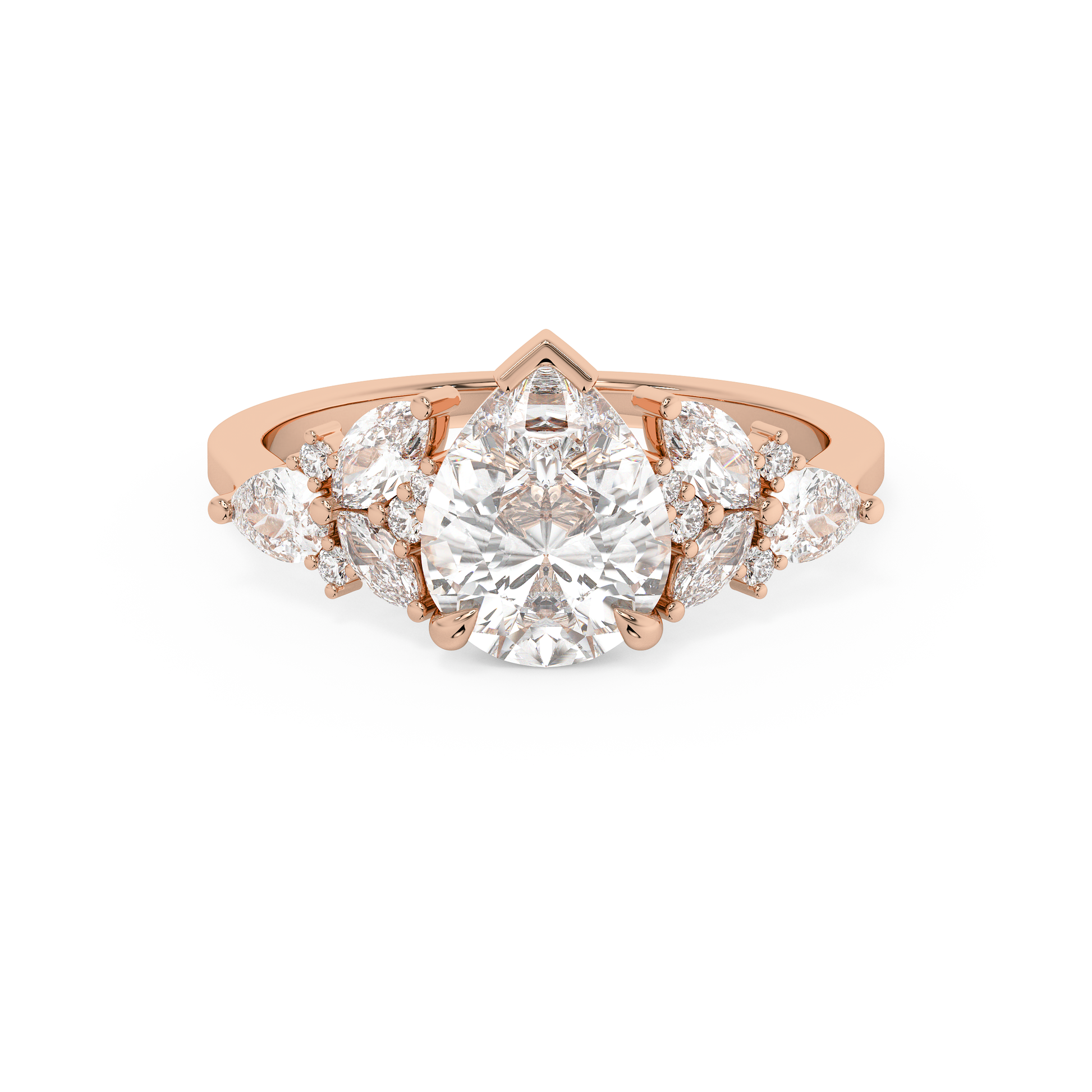 Emerald Solitaire Lab Grown Diamond Engagement Ring