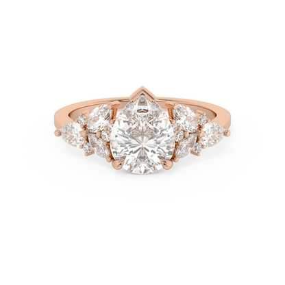 Emerald Solitaire Lab Grown Diamond Engagement Ring