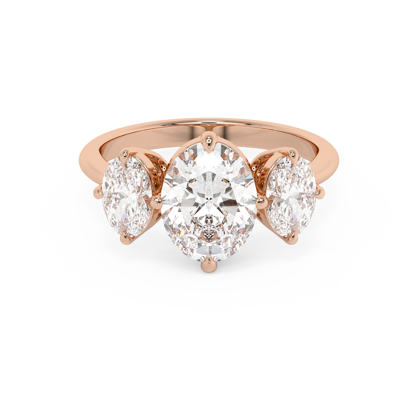 Emerald Solitaire Lab Grown Diamond Engagement Ring