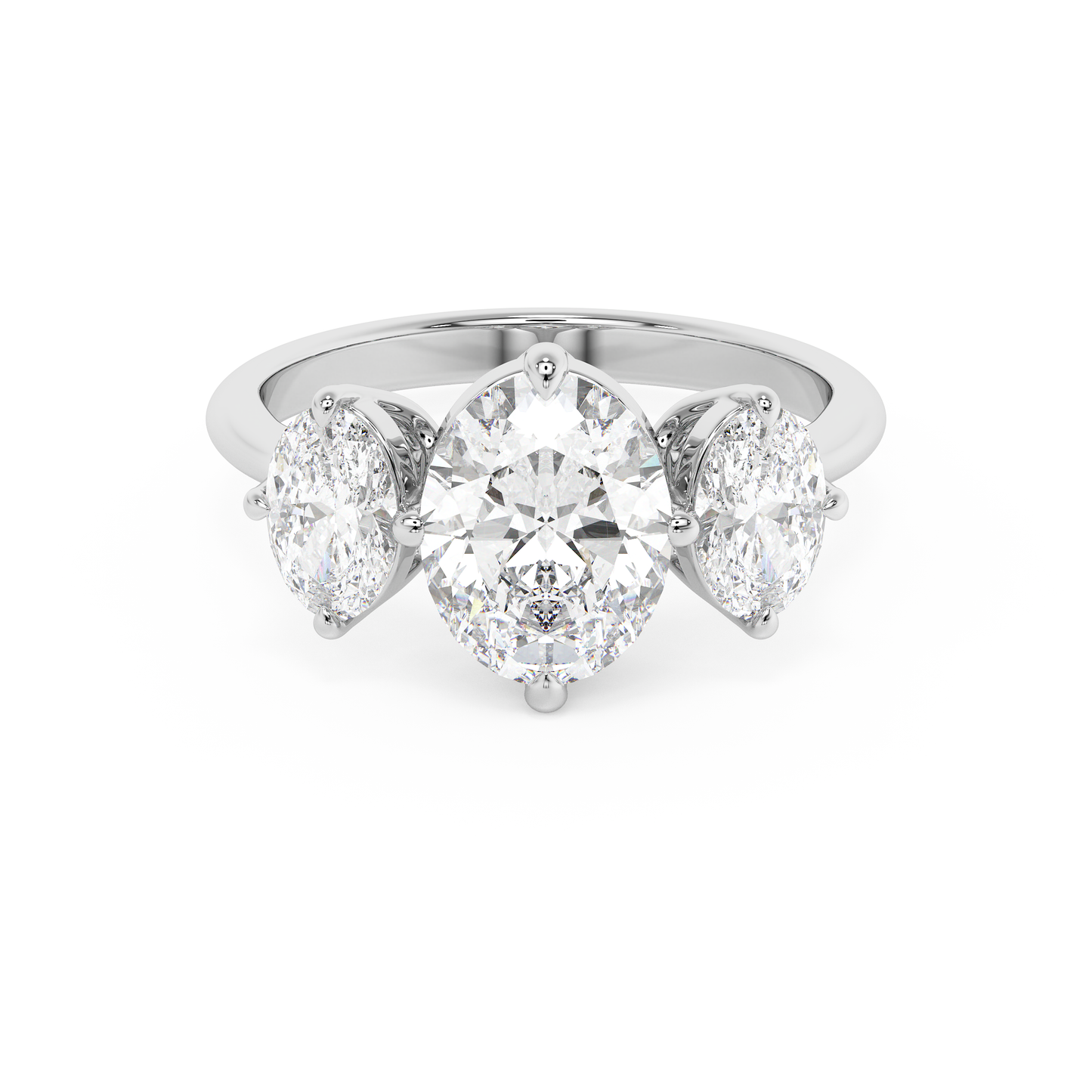 Emerald Solitaire Lab Grown Diamond Engagement Ring