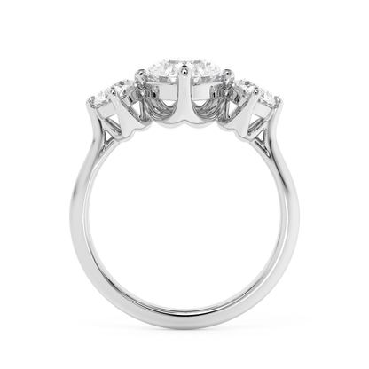 Emerald Solitaire Lab Grown Diamond Engagement Ring