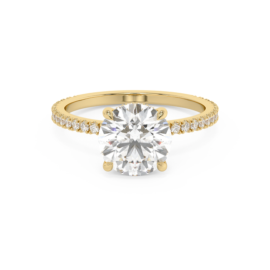 Emerald Solitaire Lab Grown Diamond Engagement Ring