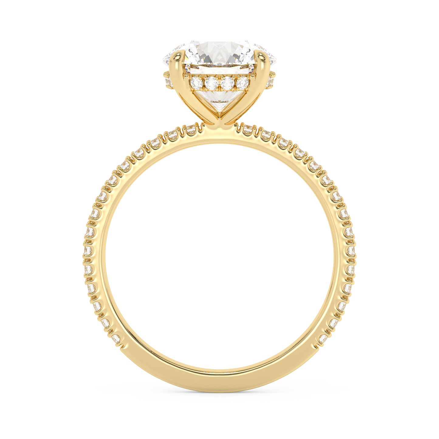 Emerald Solitaire Lab Grown Diamond Engagement Ring