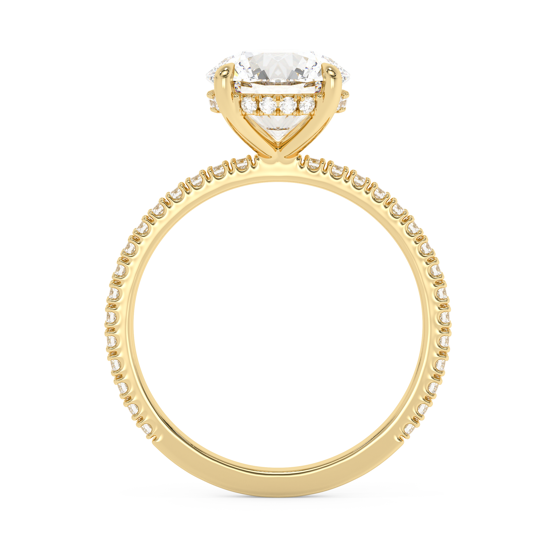 Emerald Solitaire Lab Grown Diamond Engagement Ring
