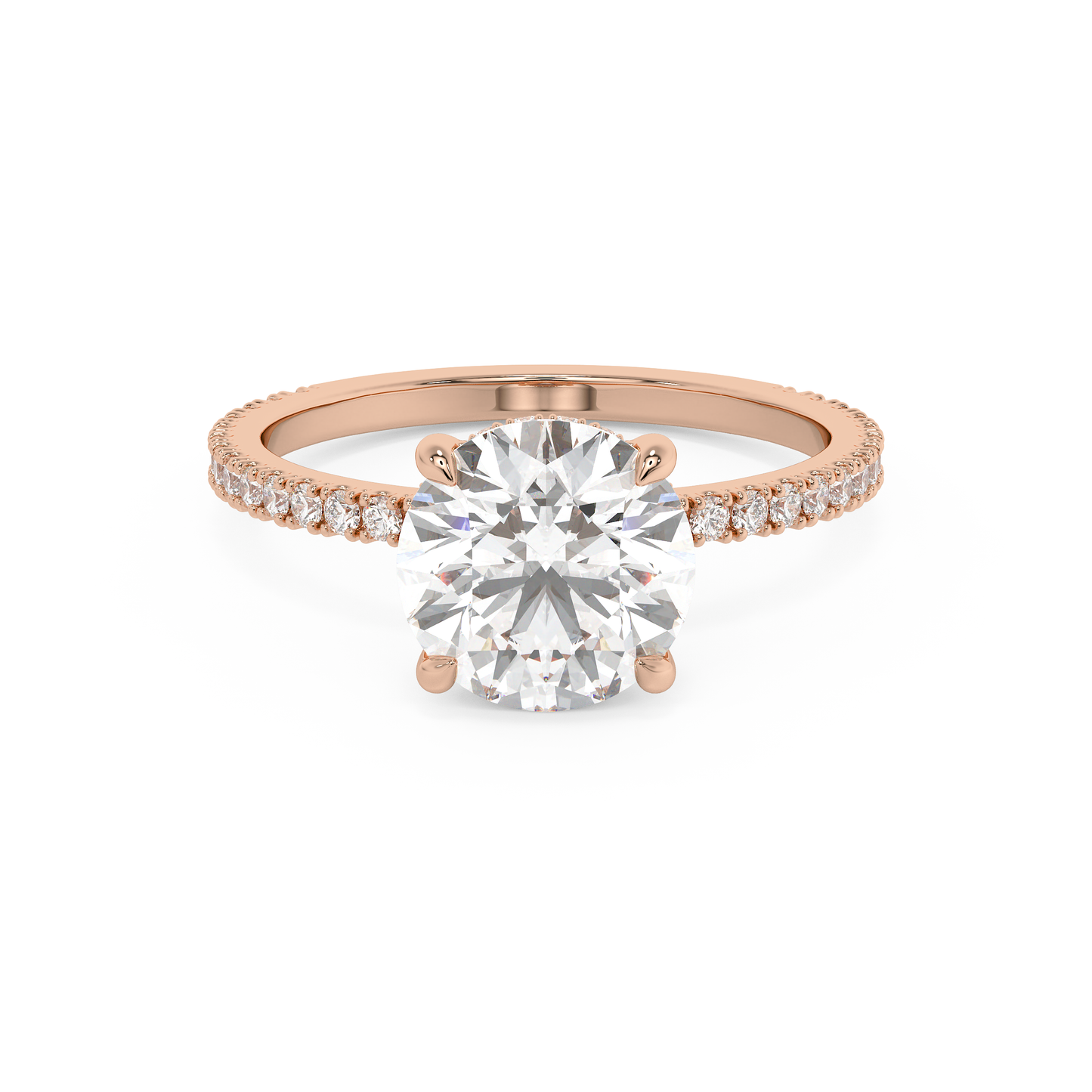 Emerald Solitaire Lab Grown Diamond Engagement Ring
