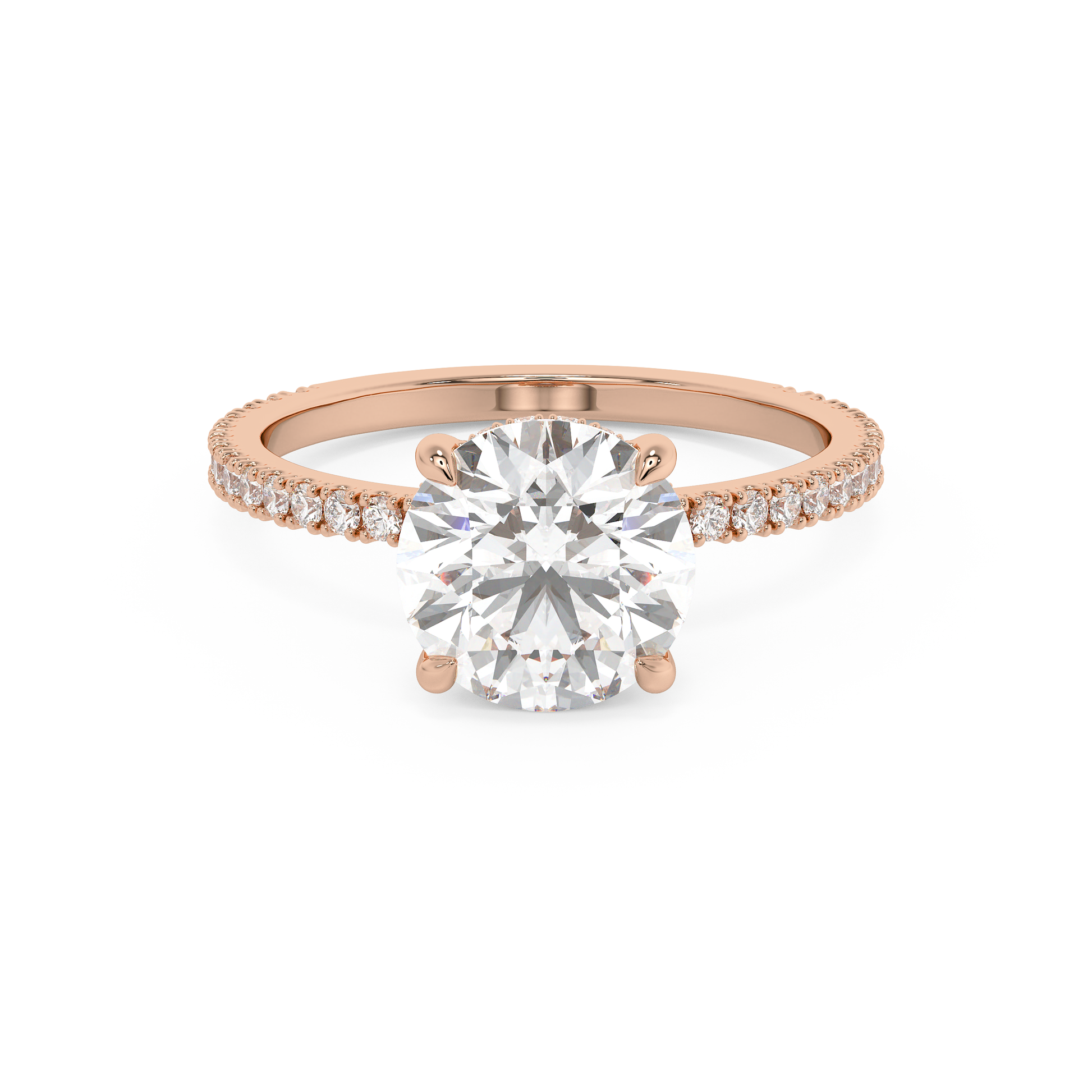 Emerald Solitaire Lab Grown Diamond Engagement Ring