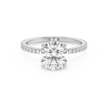 Emerald Solitaire Lab Grown Diamond Engagement Ring