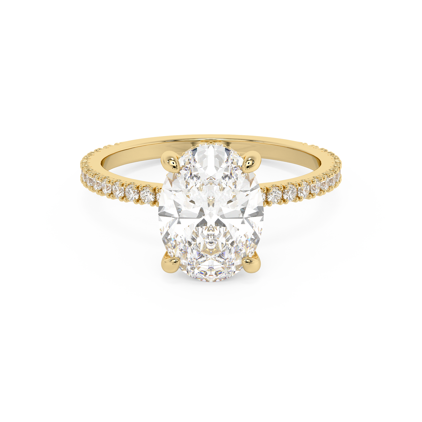 Emerald Solitaire Lab Grown Diamond Engagement Ring