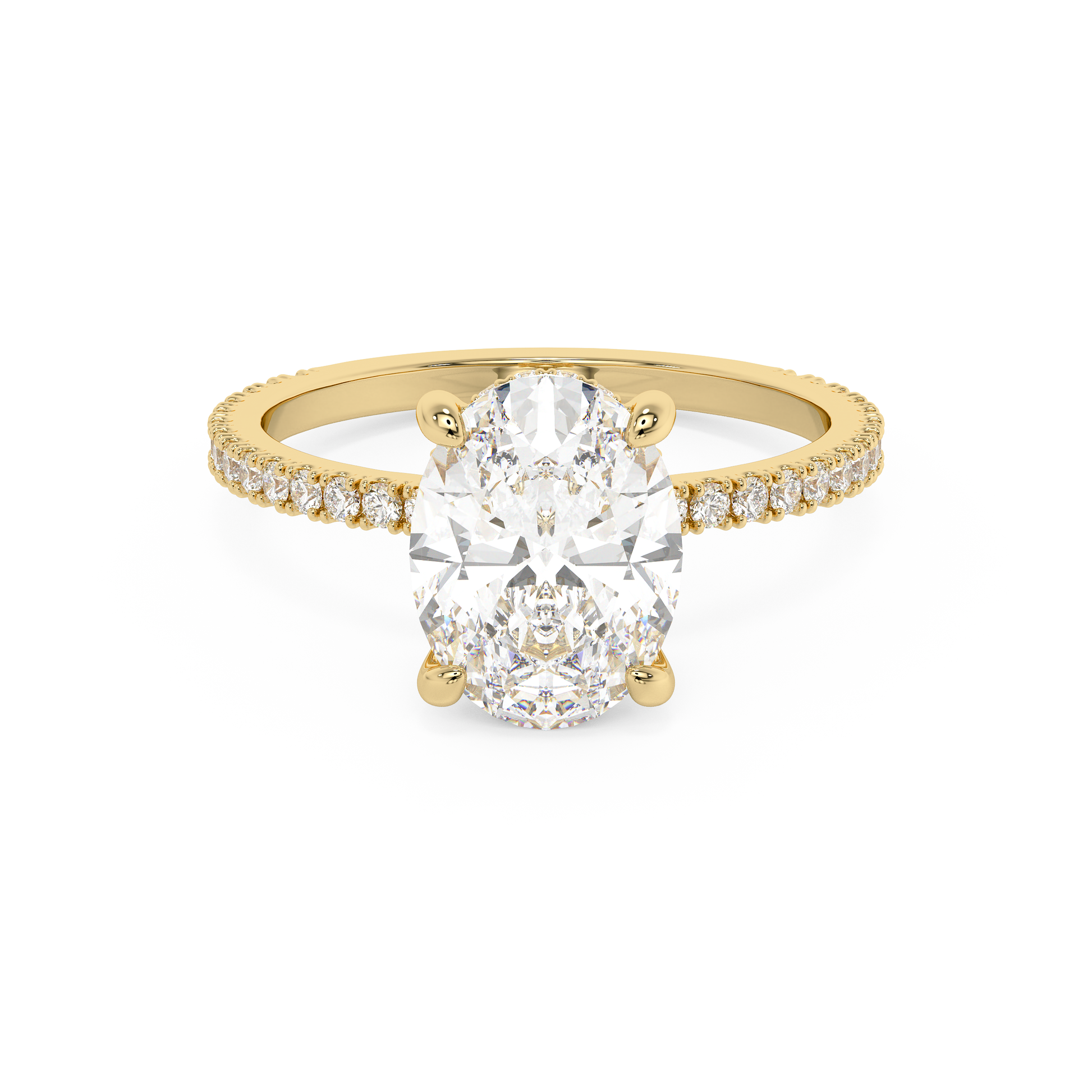 Emerald Solitaire Lab Grown Diamond Engagement Ring