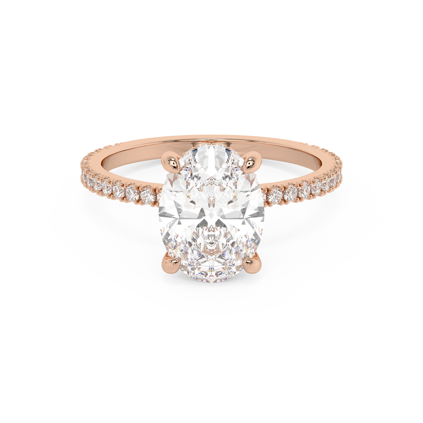 Emerald Solitaire Lab Grown Diamond Engagement Ring