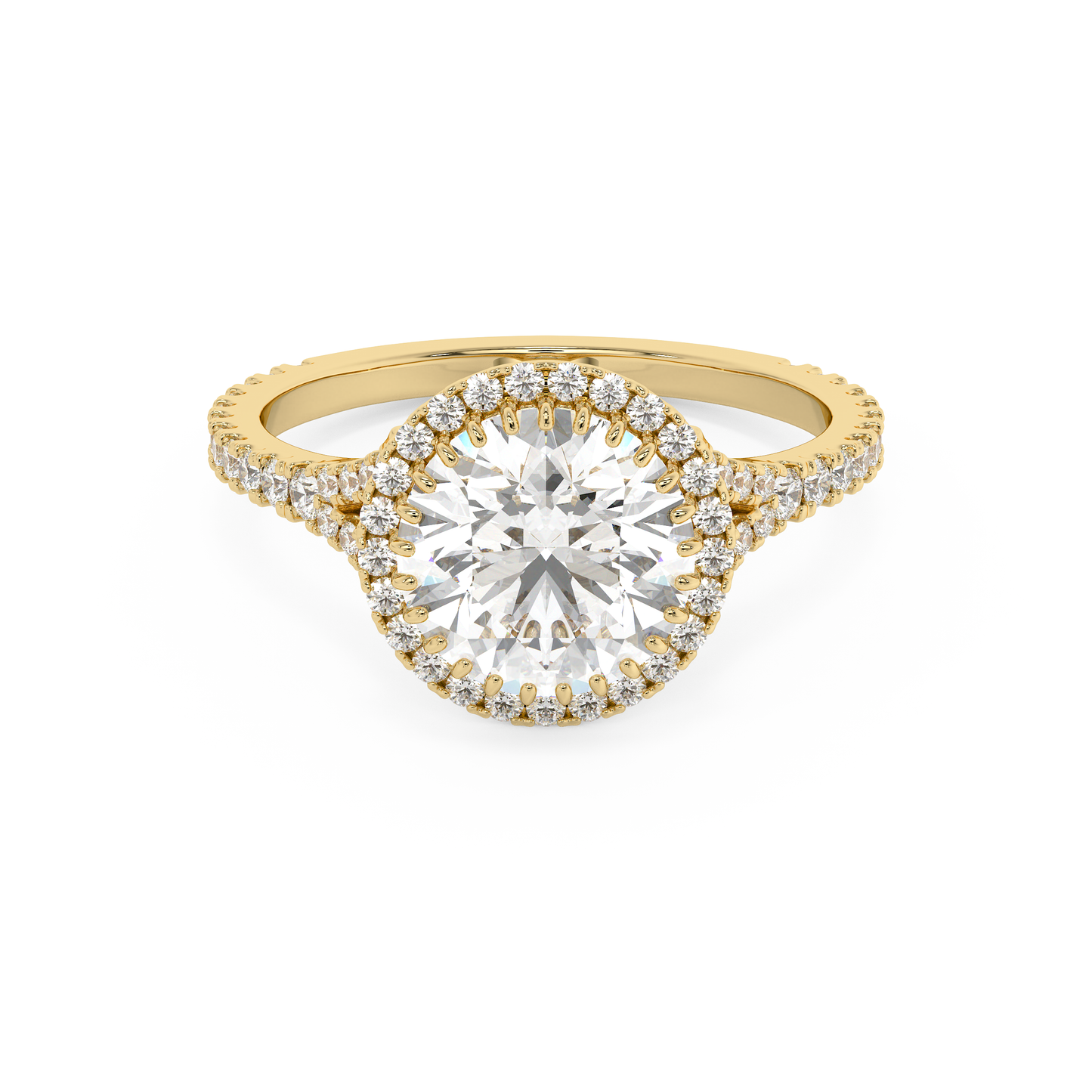 Emerald Solitaire Lab Grown Diamond Engagement Ring