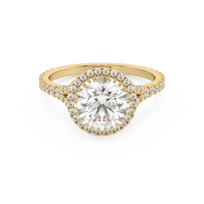 Emerald Solitaire Lab Grown Diamond Engagement Ring