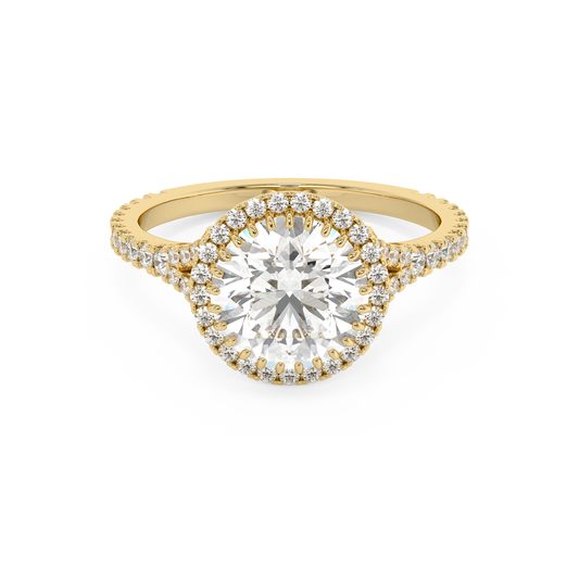 Emerald Solitaire Lab Grown Diamond Engagement Ring