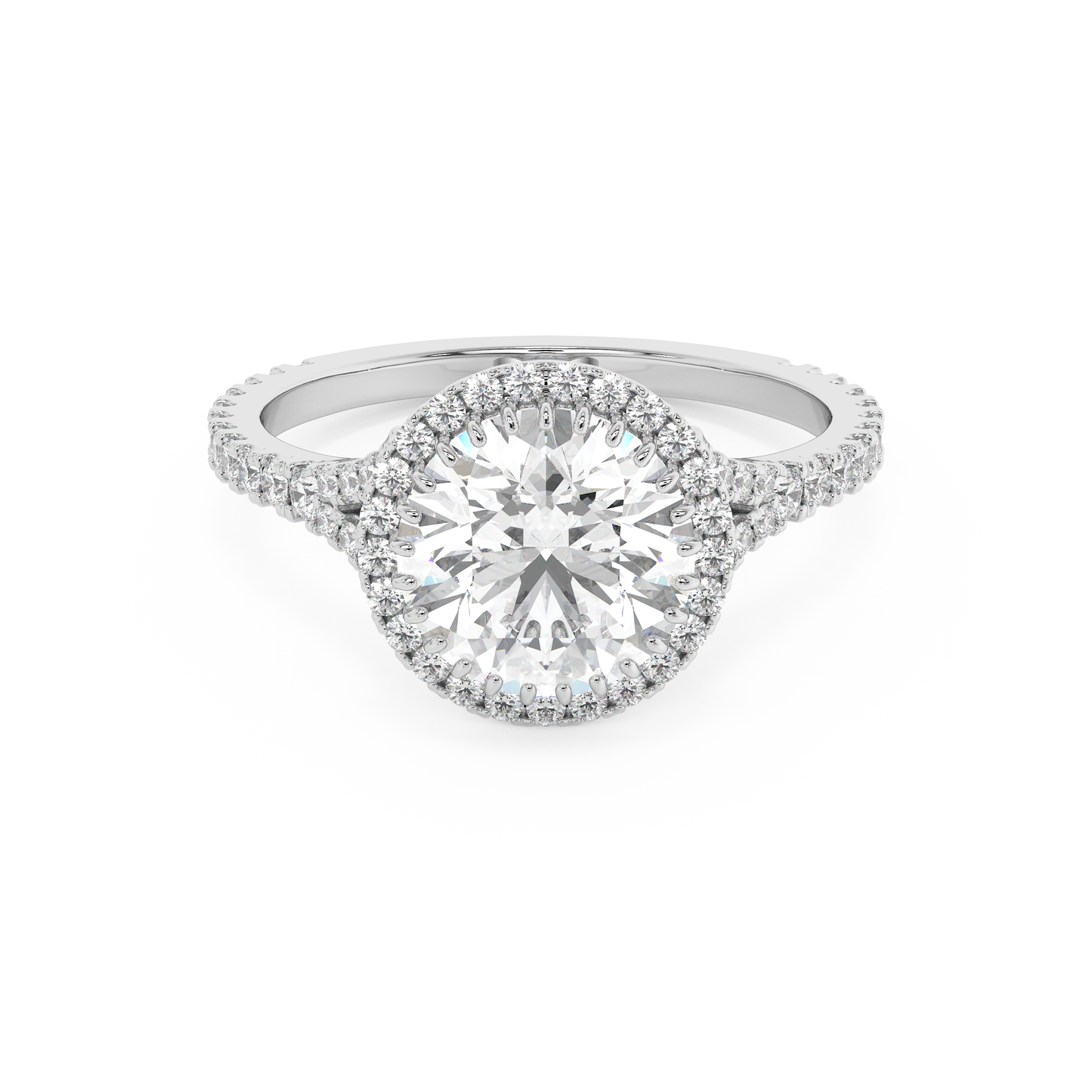 Emerald Solitaire Lab Grown Diamond Engagement Ring