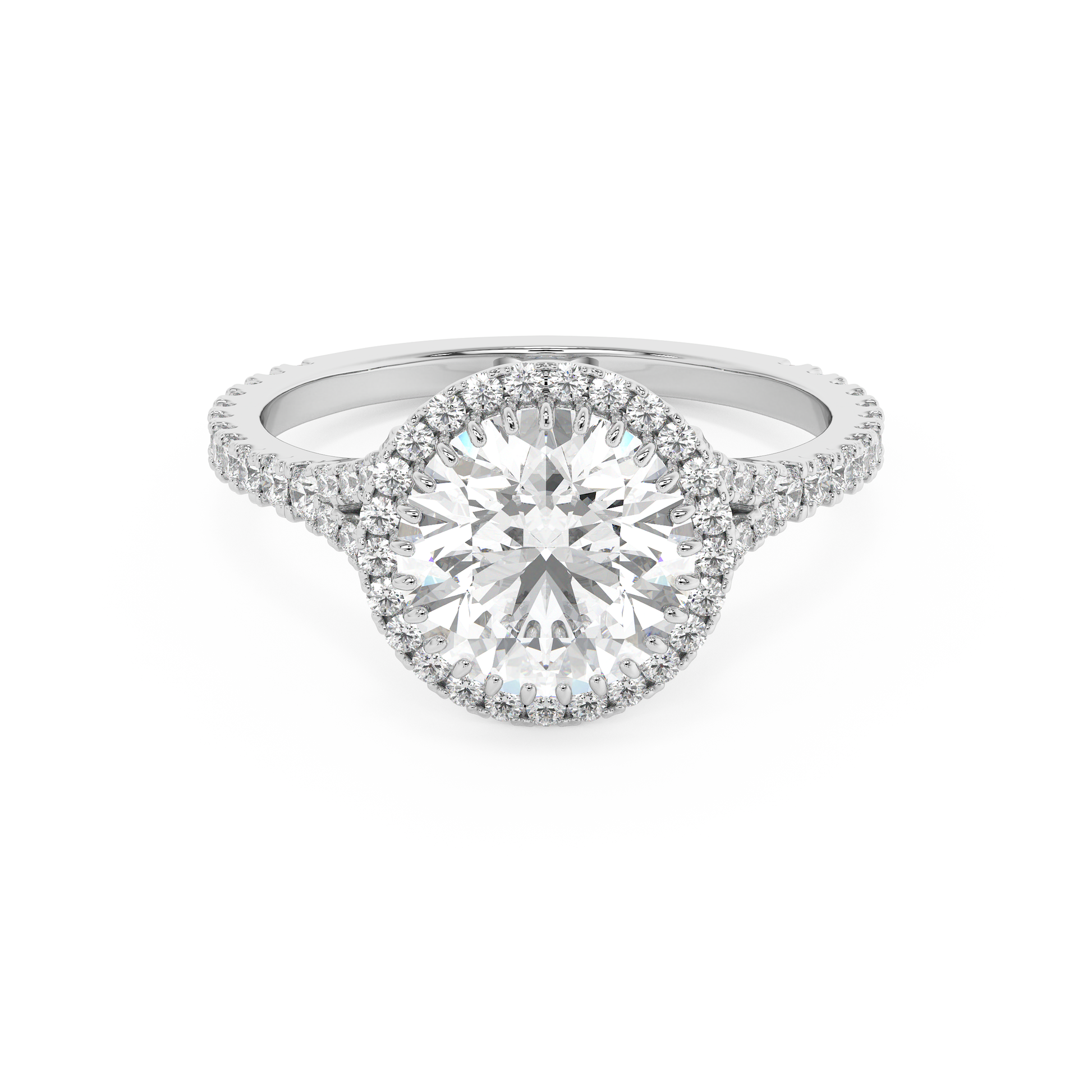 Emerald Solitaire Lab Grown Diamond Engagement Ring