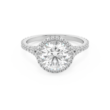 Emerald Solitaire Lab Grown Diamond Engagement Ring