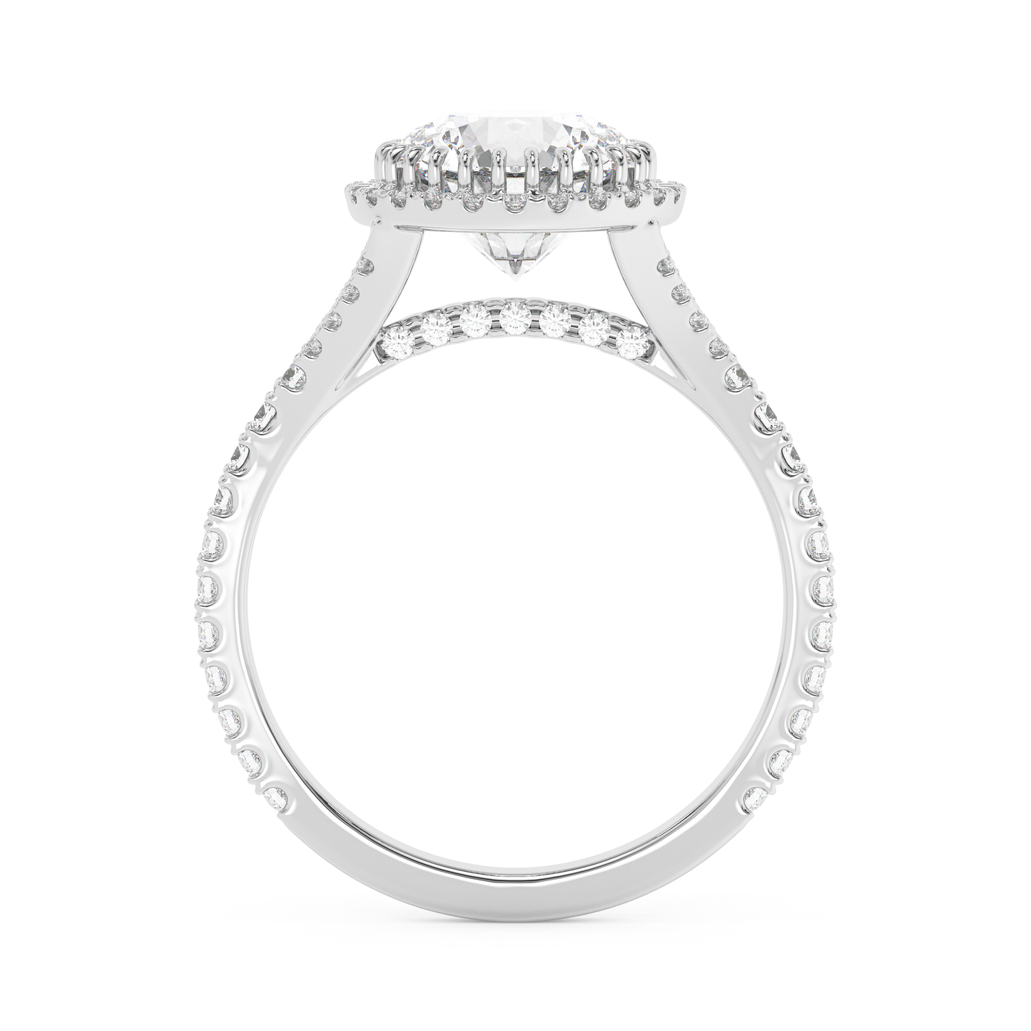 Emerald Solitaire Lab Grown Diamond Engagement Ring
