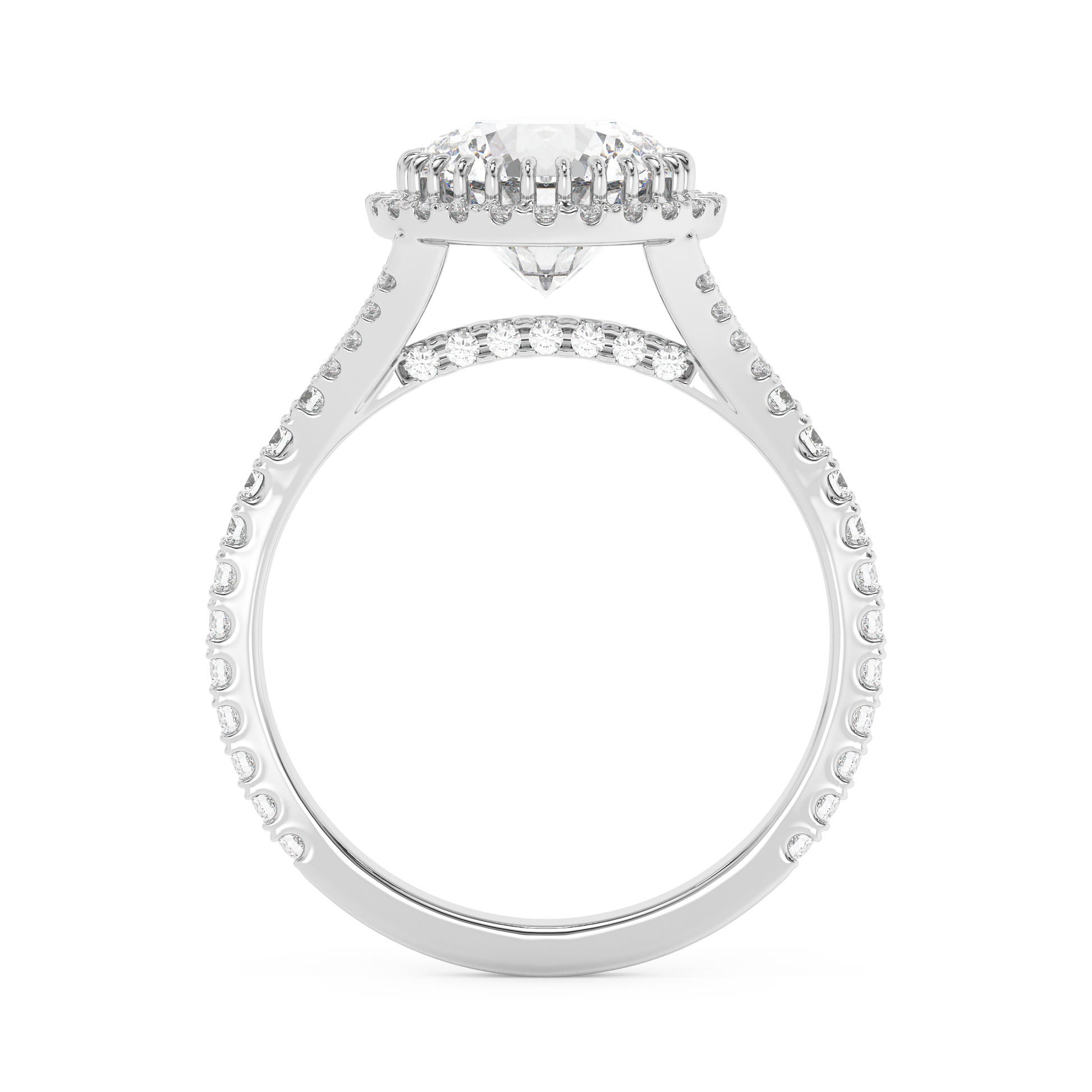 Emerald Solitaire Lab Grown Diamond Engagement Ring