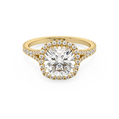 Emerald Solitaire Lab Grown Diamond Engagement Ring
