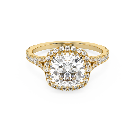 Emerald Solitaire Lab Grown Diamond Engagement Ring