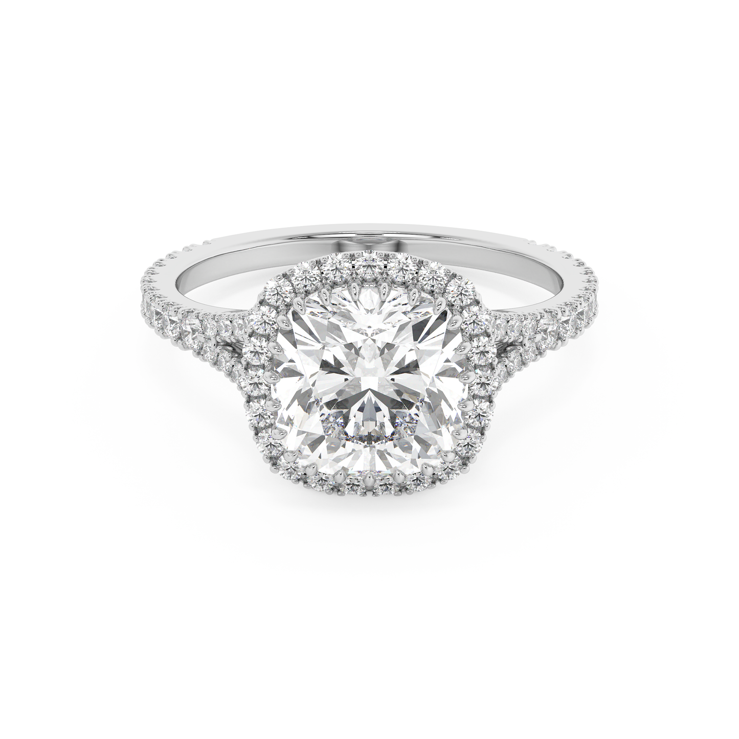 Emerald Solitaire Lab Grown Diamond Engagement Ring