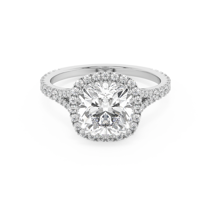 Emerald Solitaire Lab Grown Diamond Engagement Ring