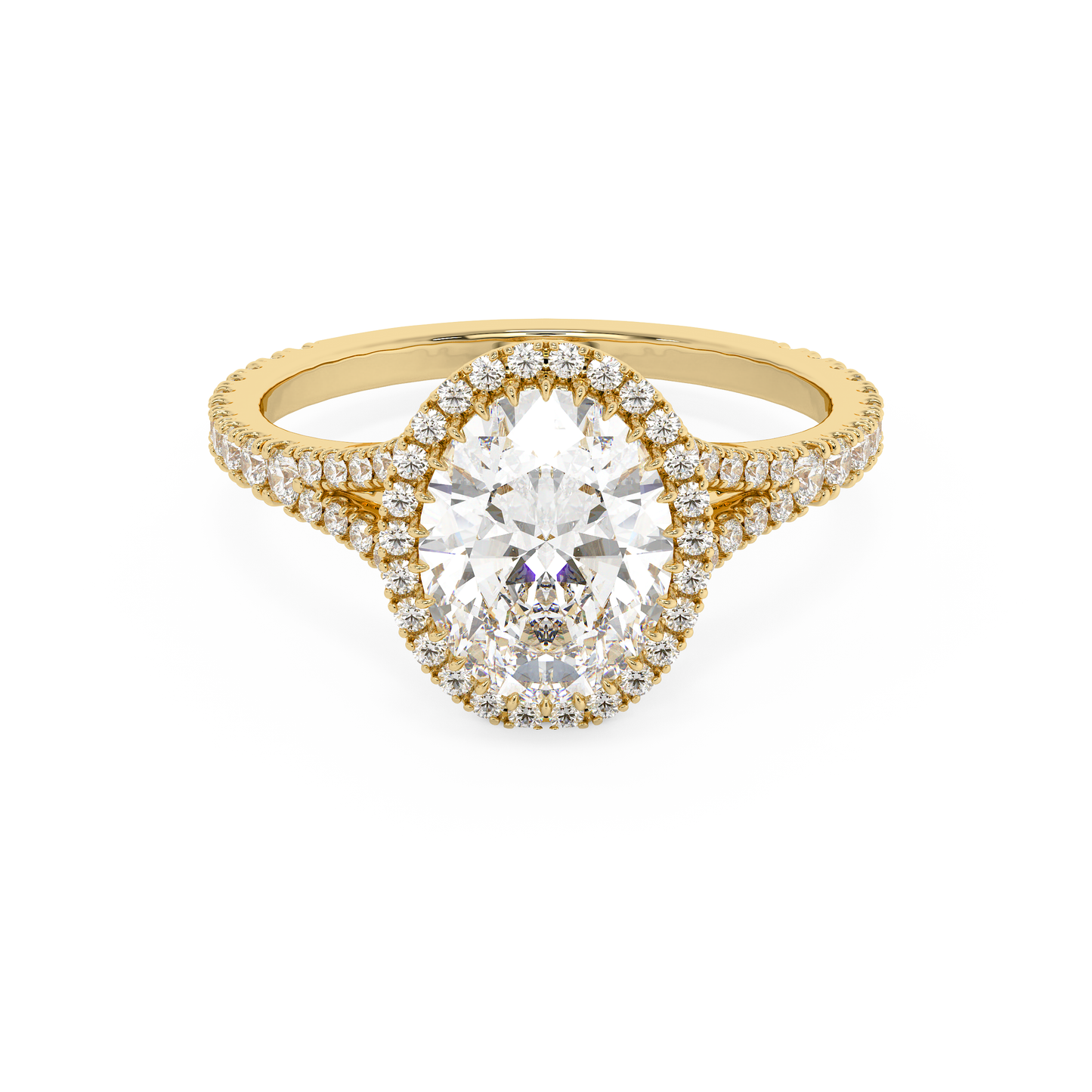 Emerald Solitaire Lab Grown Diamond Engagement Ring