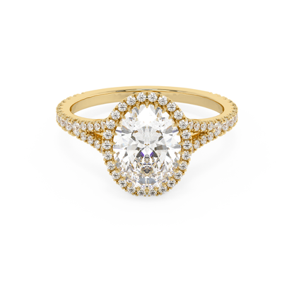 Emerald Solitaire Lab Grown Diamond Engagement Ring