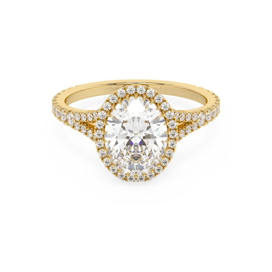 Emerald Solitaire Lab Grown Diamond Engagement Ring