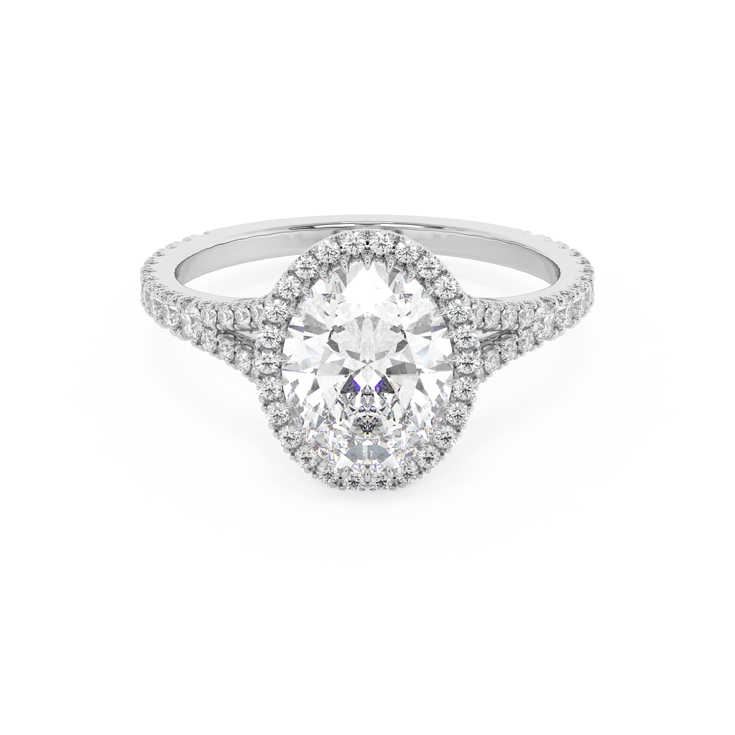 Emerald Solitaire Lab Grown Diamond Engagement Ring