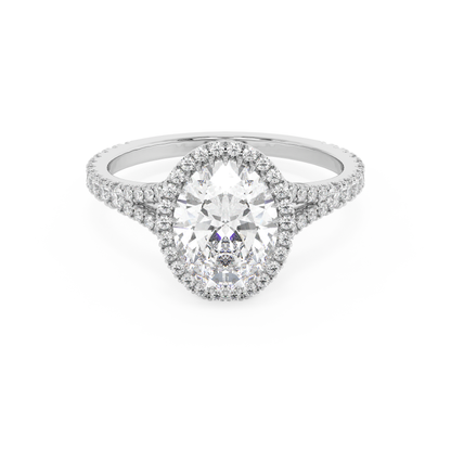 Emerald Solitaire Lab Grown Diamond Engagement Ring