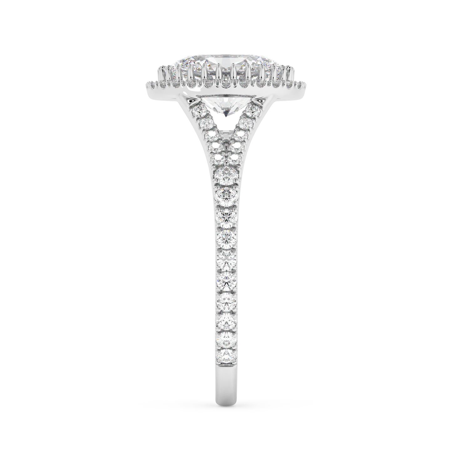 Emerald Solitaire Lab Grown Diamond Engagement Ring