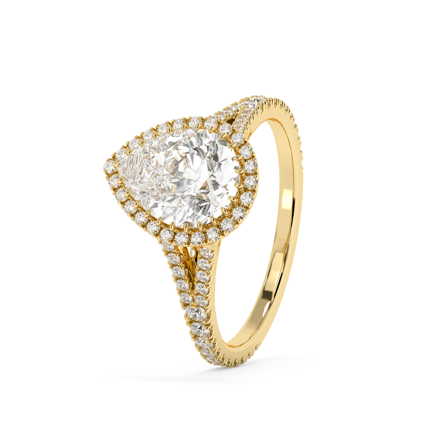 Emerald Solitaire Lab Grown Diamond Engagement Ring