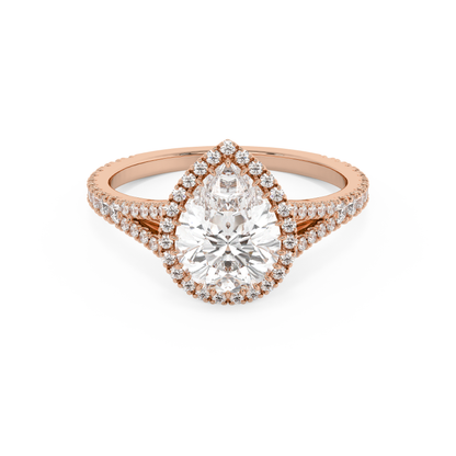 Emerald Solitaire Lab Grown Diamond Engagement Ring