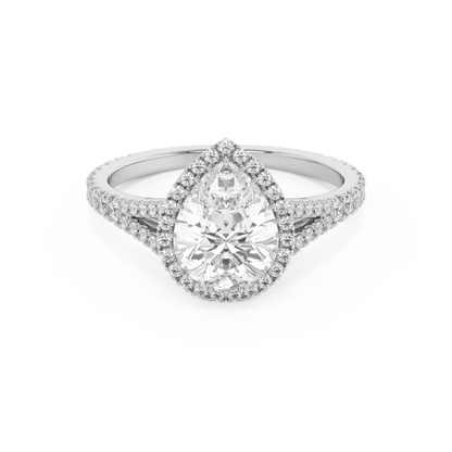 Emerald Solitaire Lab Grown Diamond Engagement Ring