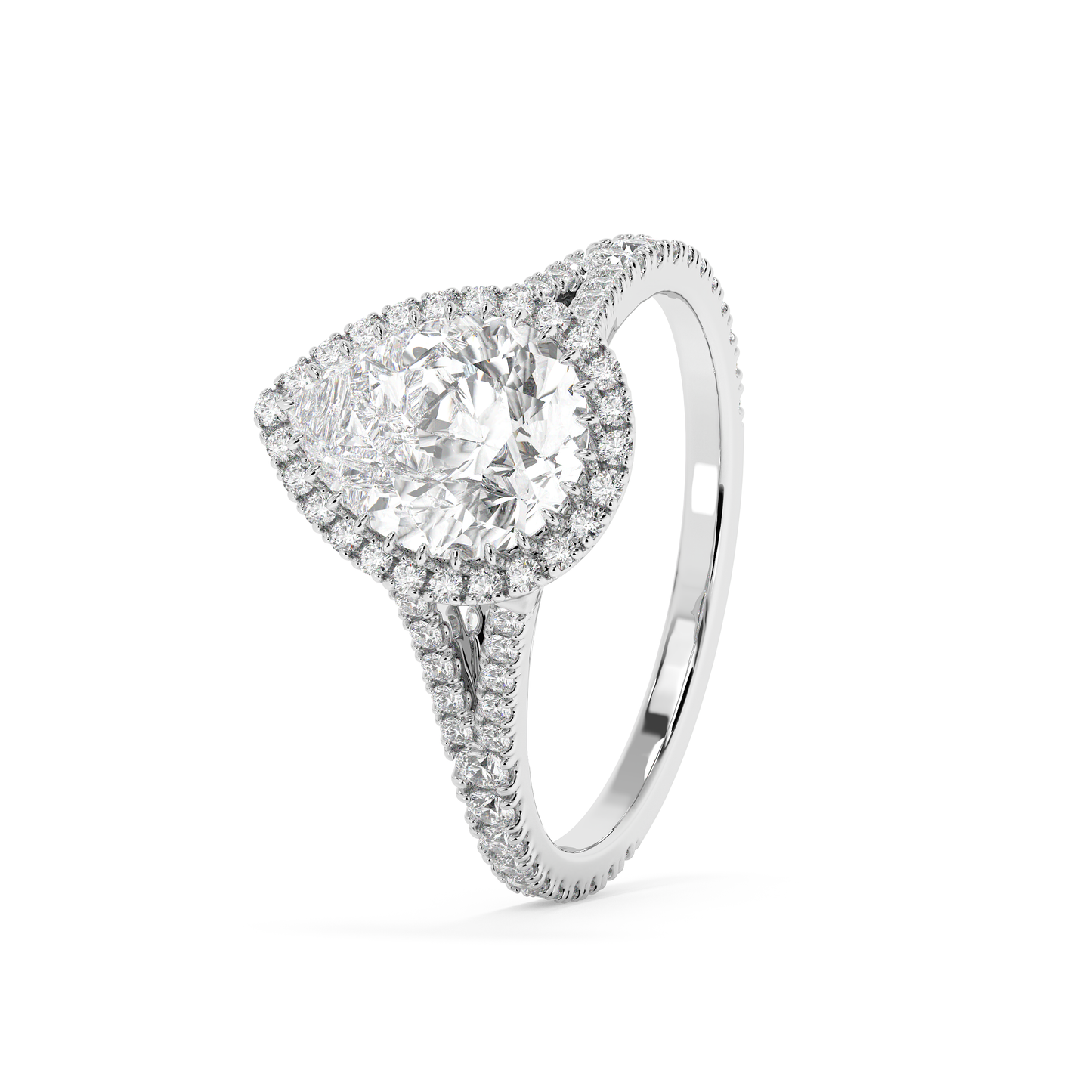 Emerald Solitaire Lab Grown Diamond Engagement Ring