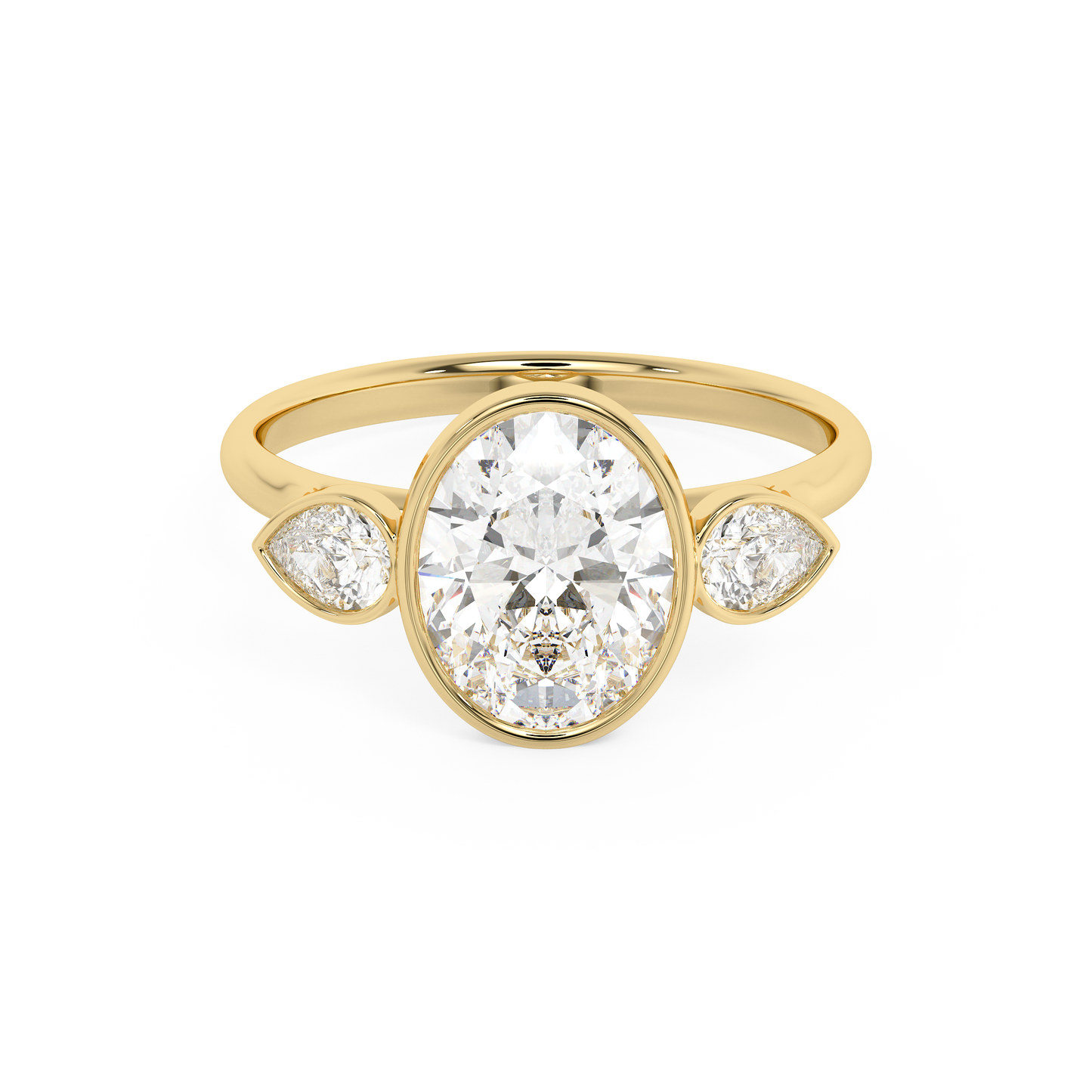 Emerald Solitaire Lab Grown Diamond Engagement Ring