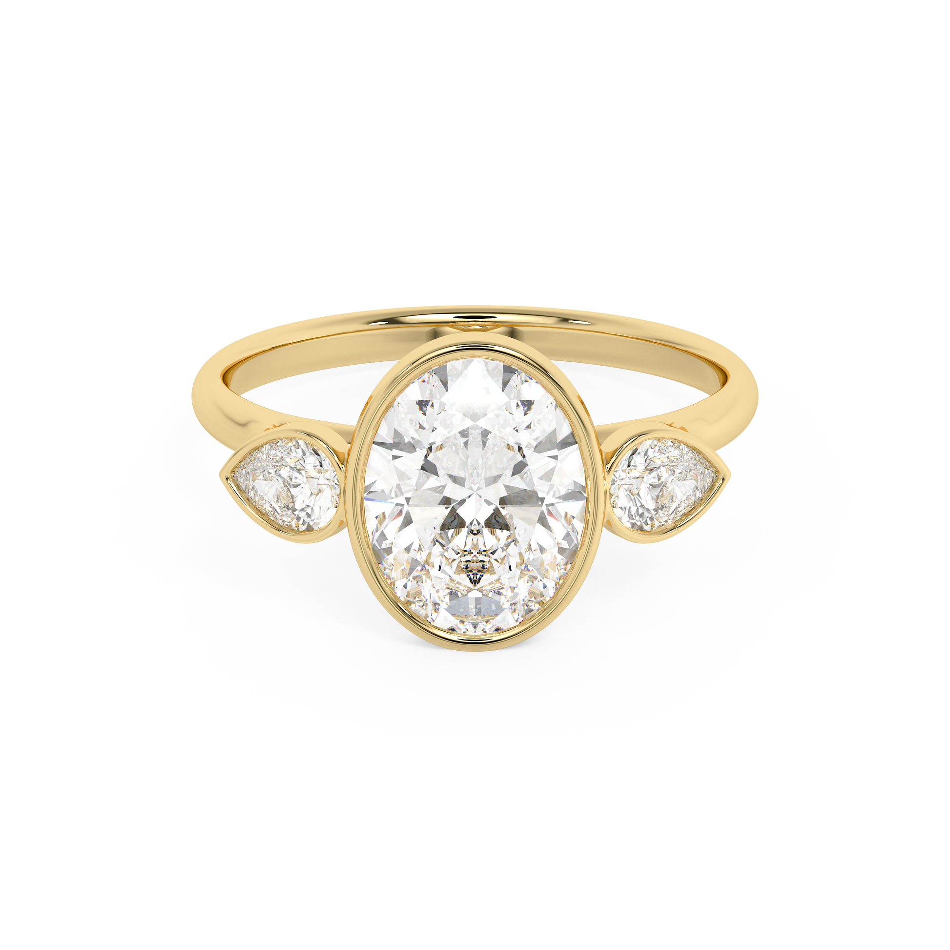 Emerald Solitaire Lab Grown Diamond Engagement Ring