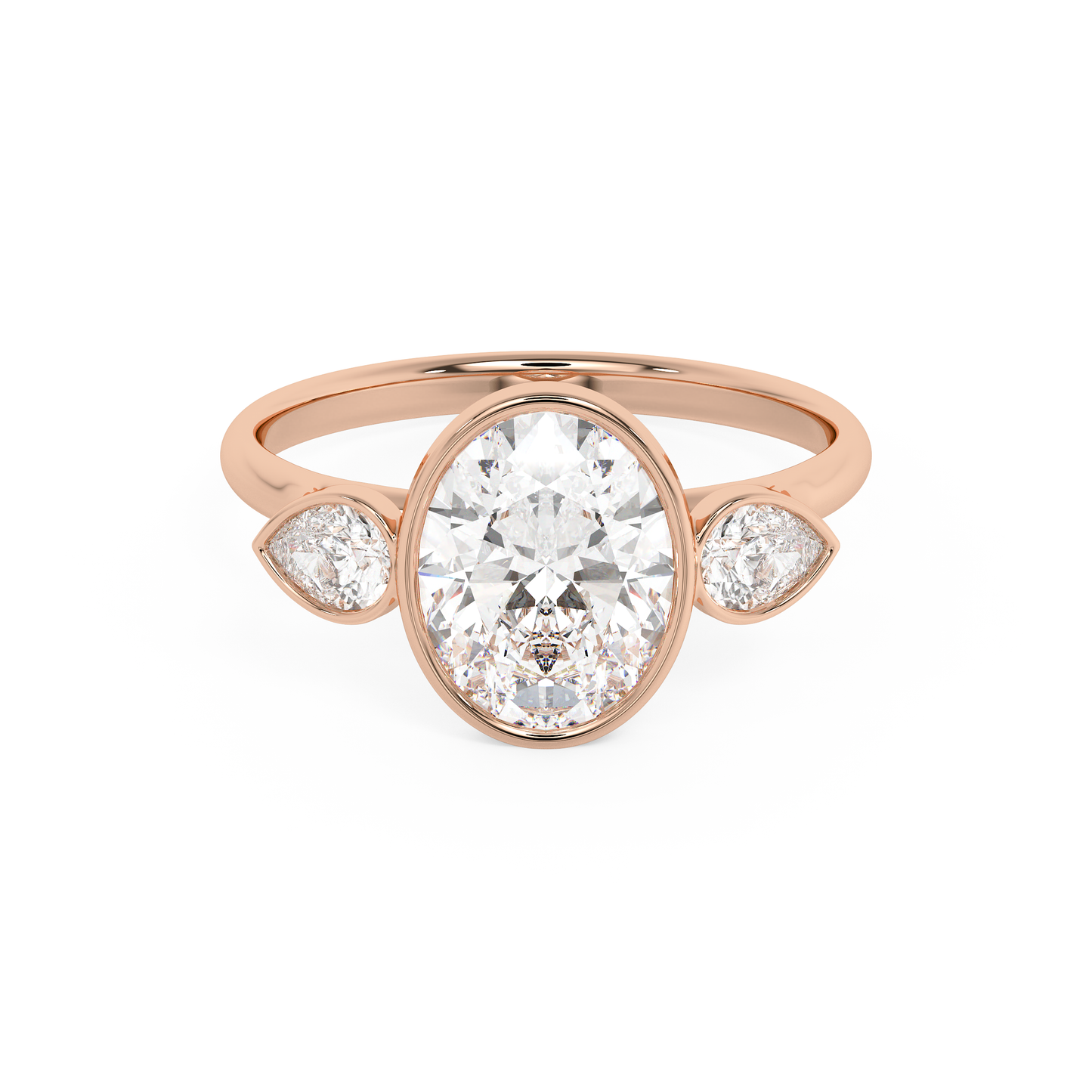 Emerald Solitaire Lab Grown Diamond Engagement Ring