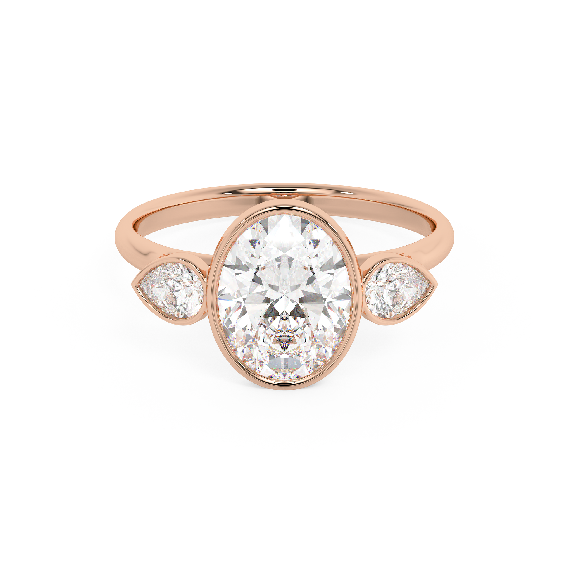 Emerald Solitaire Lab Grown Diamond Engagement Ring