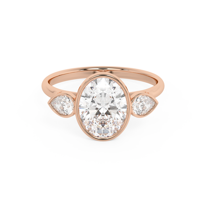 Emerald Solitaire Lab Grown Diamond Engagement Ring