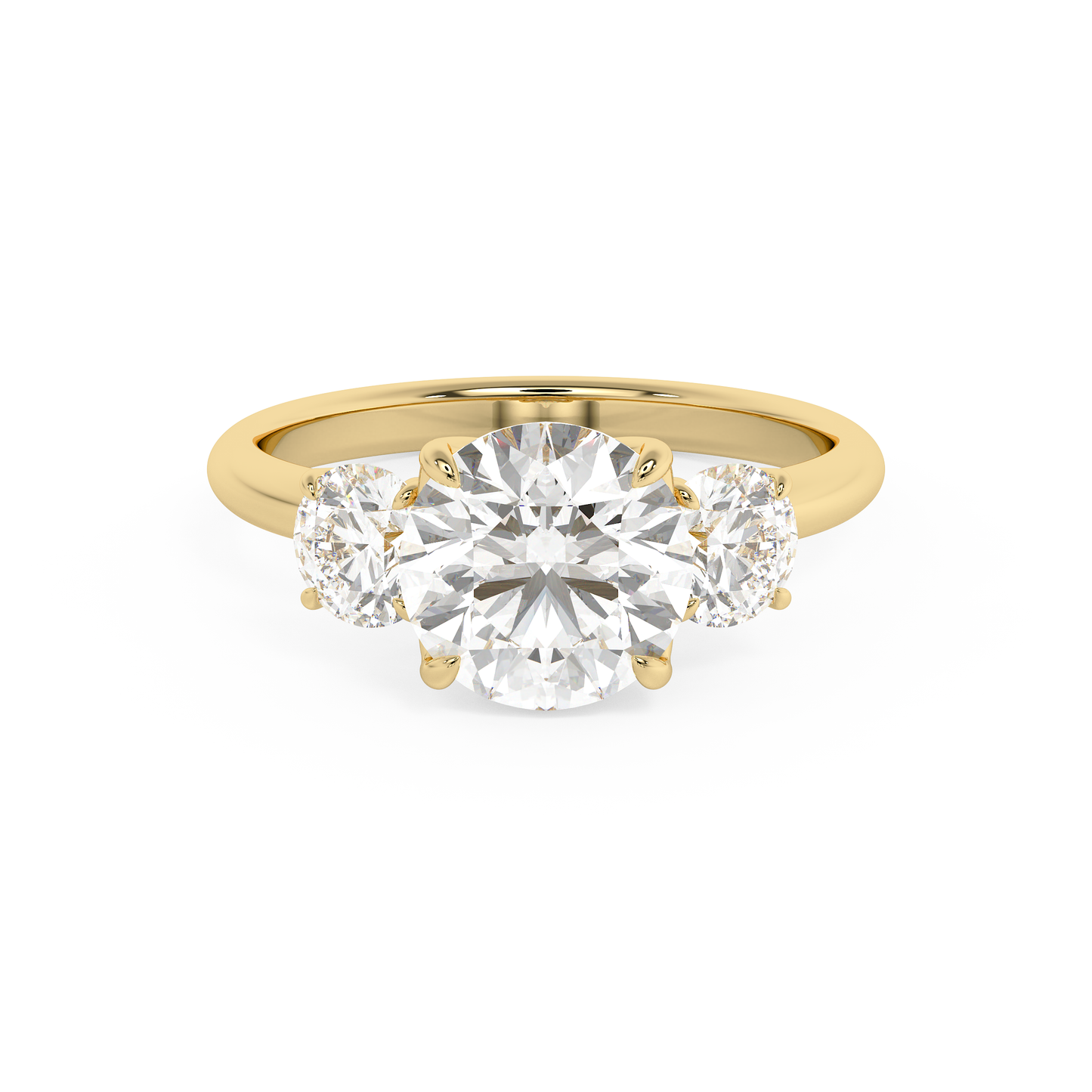 Emerald Solitaire Lab Grown Diamond Engagement Ring