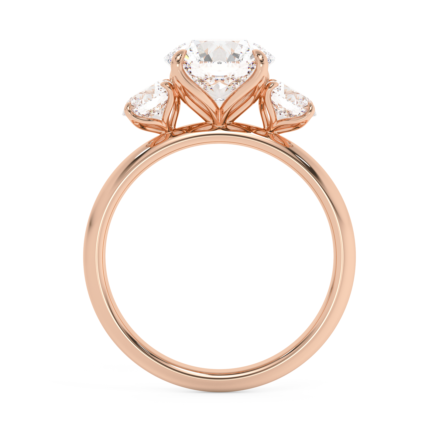 Emerald Solitaire Lab Grown Diamond Engagement Ring