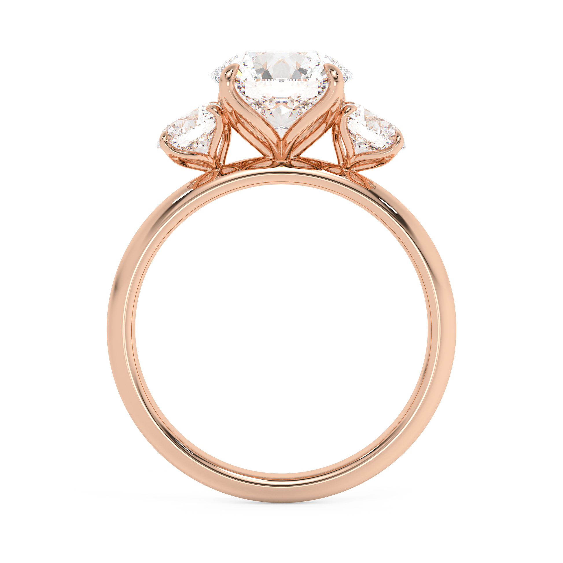 Emerald Solitaire Lab Grown Diamond Engagement Ring