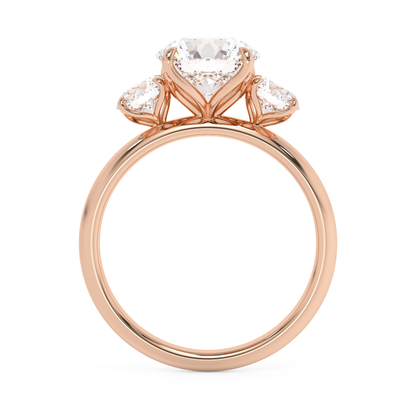 Emerald Solitaire Lab Grown Diamond Engagement Ring